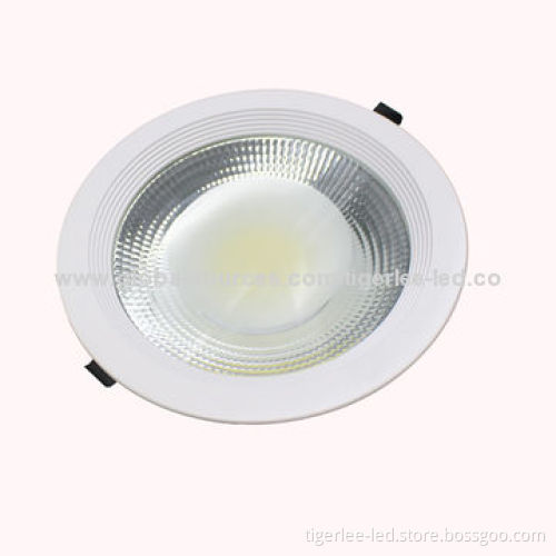 LED cob down light with 2800-6500K, 100 to 240V AC input voltages, CE, RoHS marks